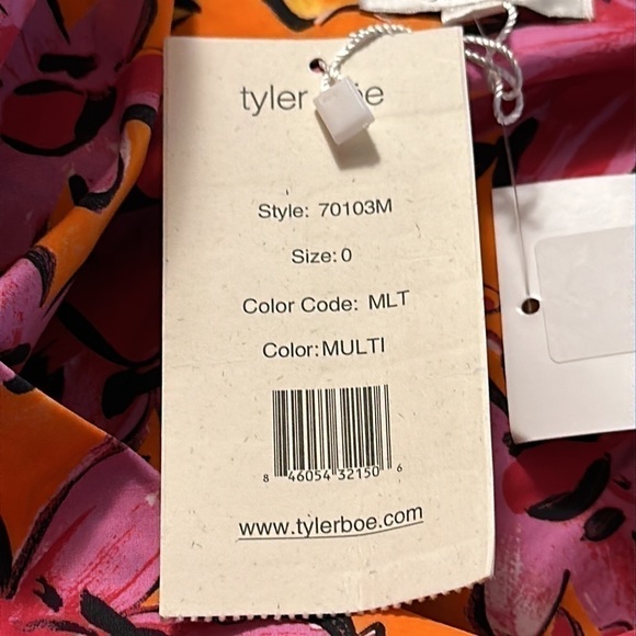 Tyler Boe Orange and Purple Floral Dress - Picture 5 of 8